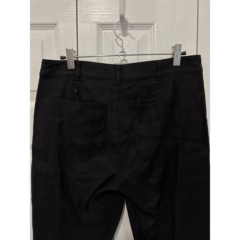 NYDJ Black Linen Blend Bermuda Shorts NWT Size 4 - Picture 4 of 9